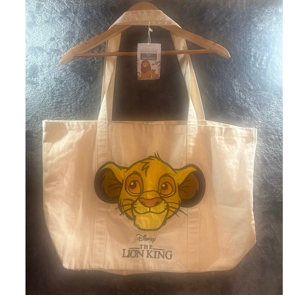 Primark x Disney The Lion King large cream canvas tote bag NWT Simba.